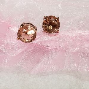 Kate Spade rosey rose gold earrings